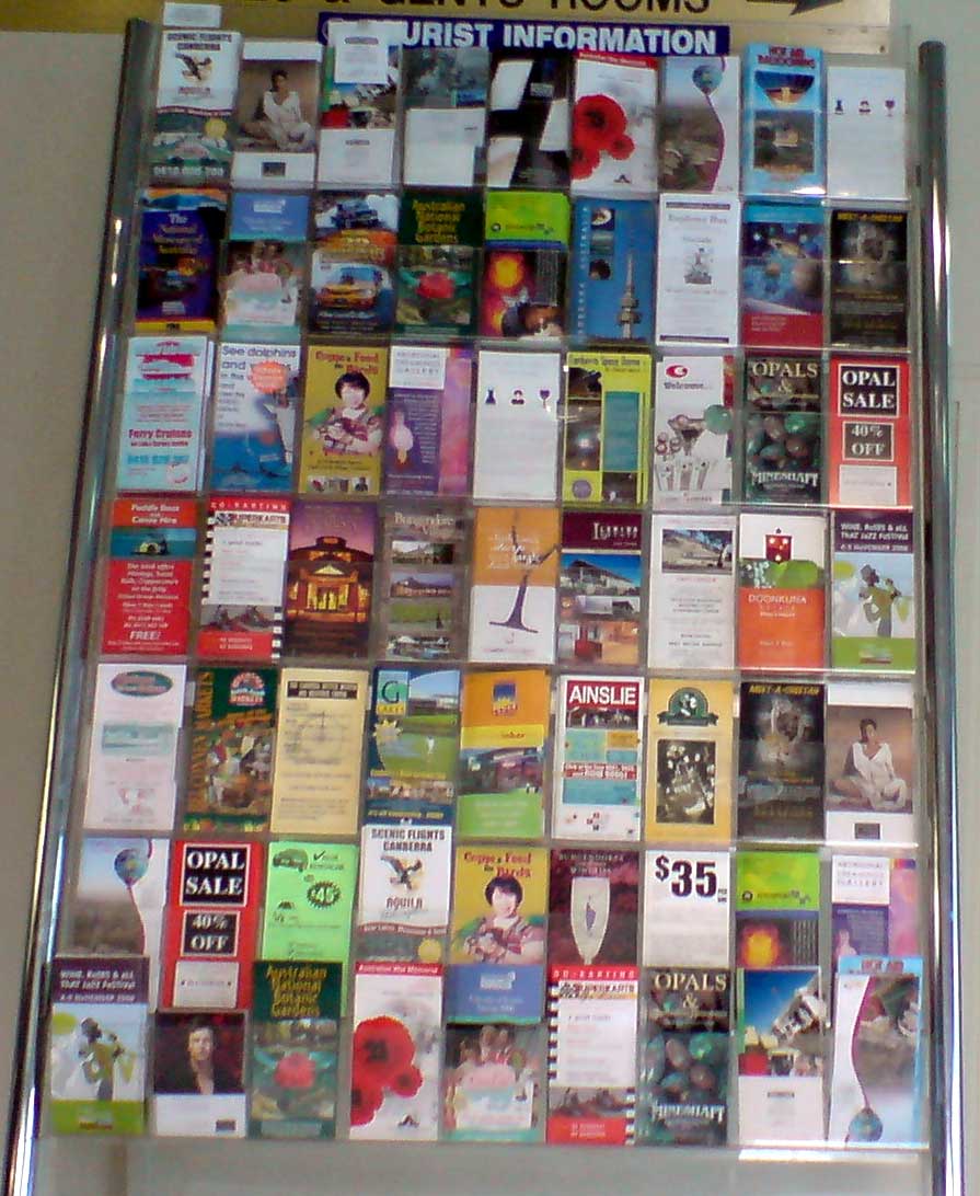 Brochures in a BDS Rack